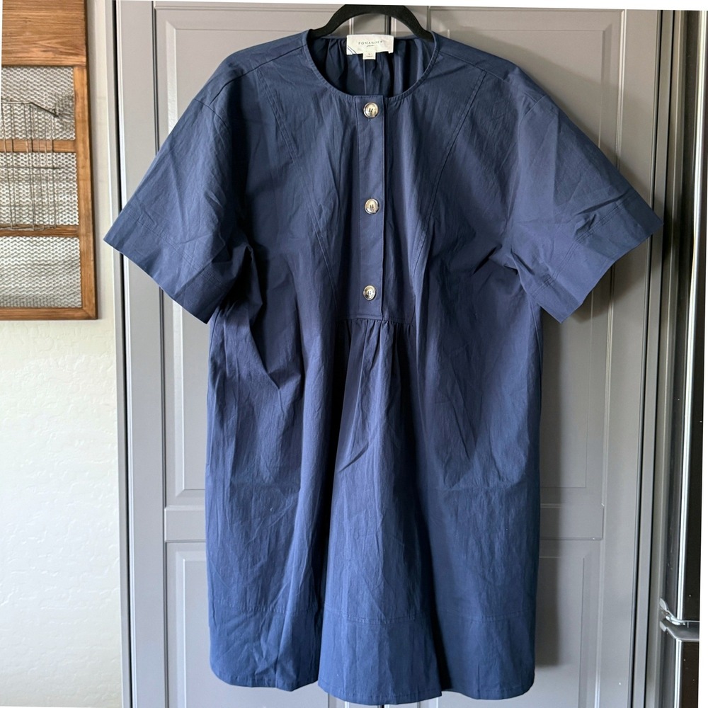 Tuckernuck Pomander Place Boxy Indigo Blue Lea Dress, L